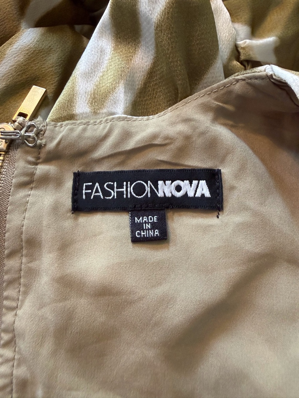“FASHION NOVA” Lillie Satin Zebra Print Cutout Jumpsuit - Picture 13 of 14